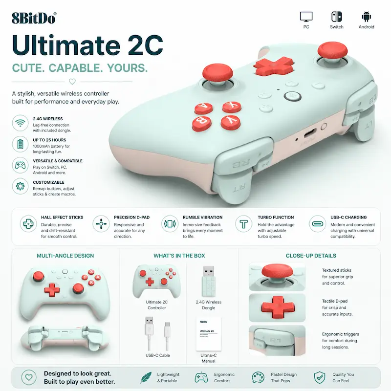 8Bitdo Ultimate 2C Wireless Controller1