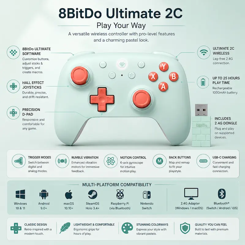 8BitDo Ultimate 2C Wireless