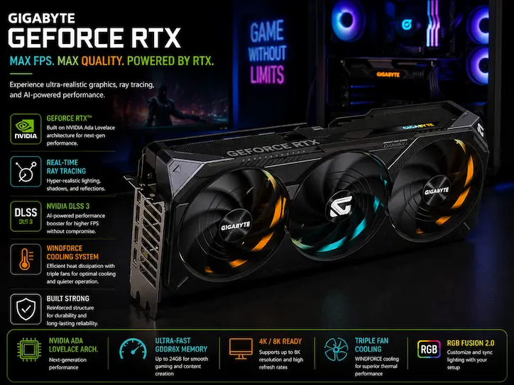 GIGABYTE GeForce RTX 5070 Ti Gaming OC 16G Graphics Card