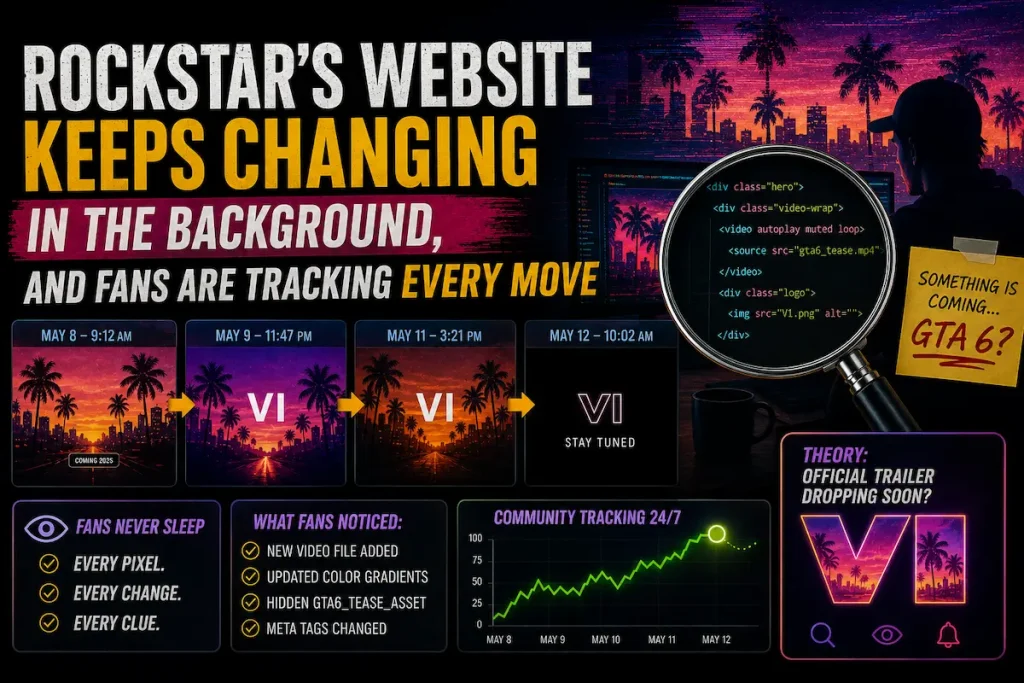 Rockstars Website Keeps Changing In The Background