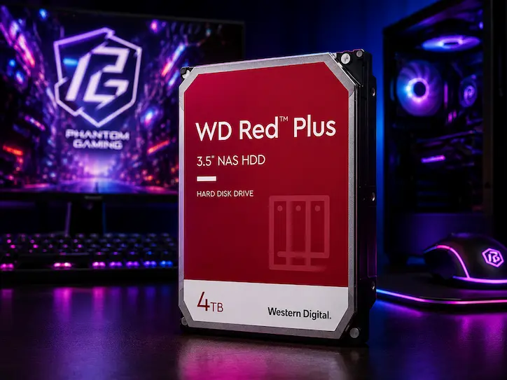 Western Digital 4TB WD Red Plus NAS Internal Hard Drive HDD